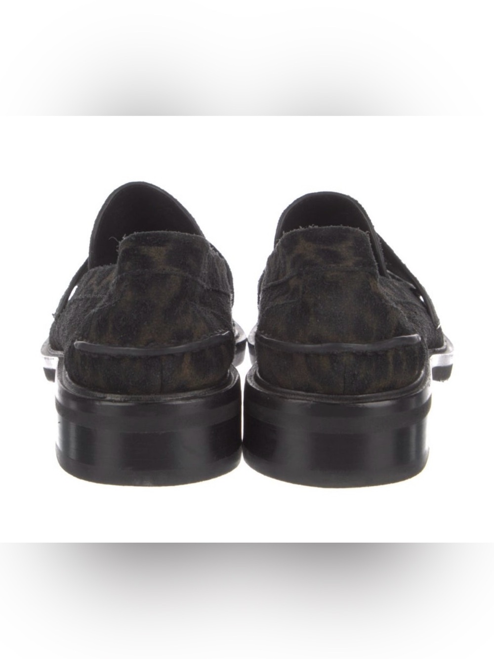 rag & bone New York Women's Leopard Suede Penny Loafers Size 8 or 8.5 - Picture 4 of 11
